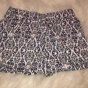 Blue and white shorts